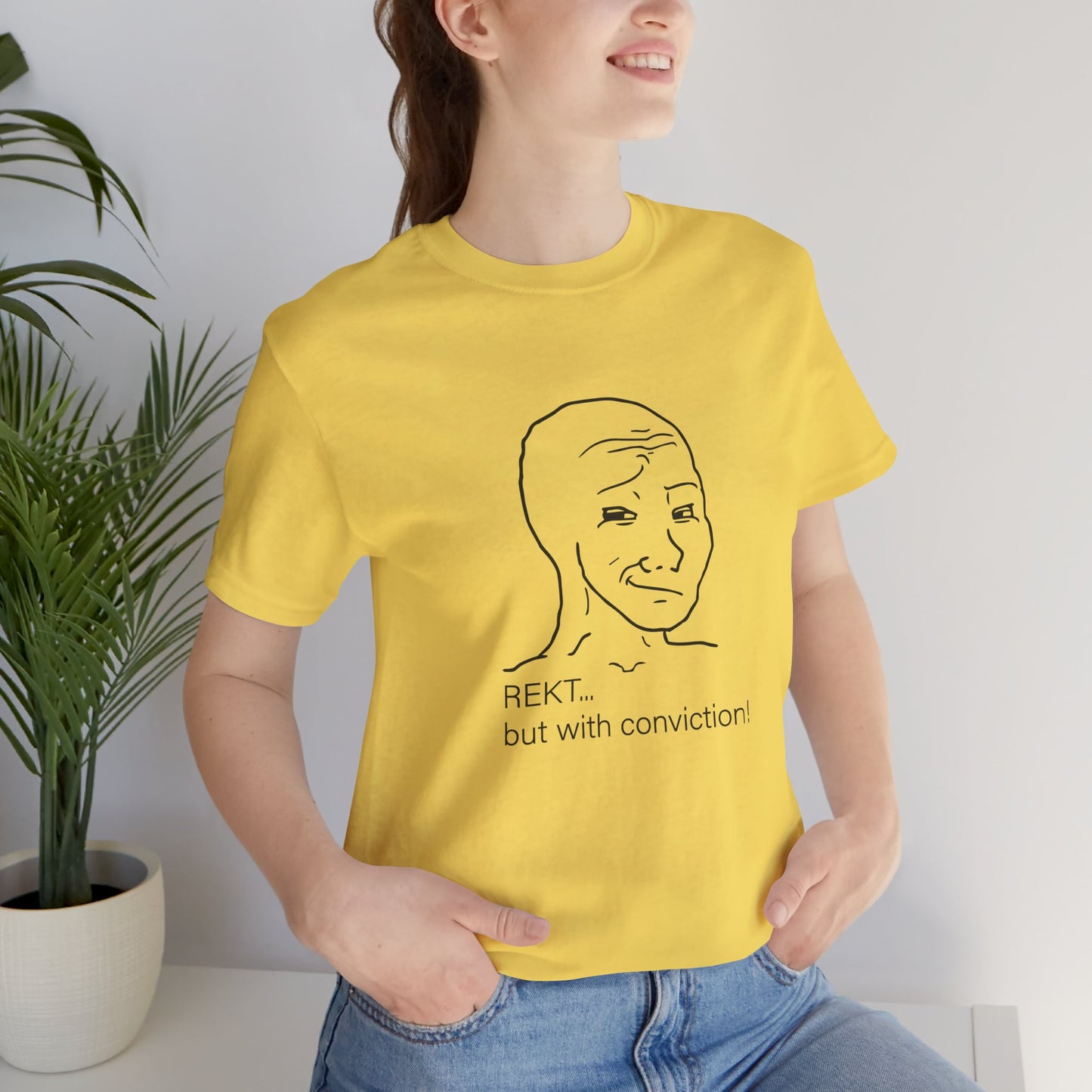 Smug Wojak “REKT With Conviction” Tee