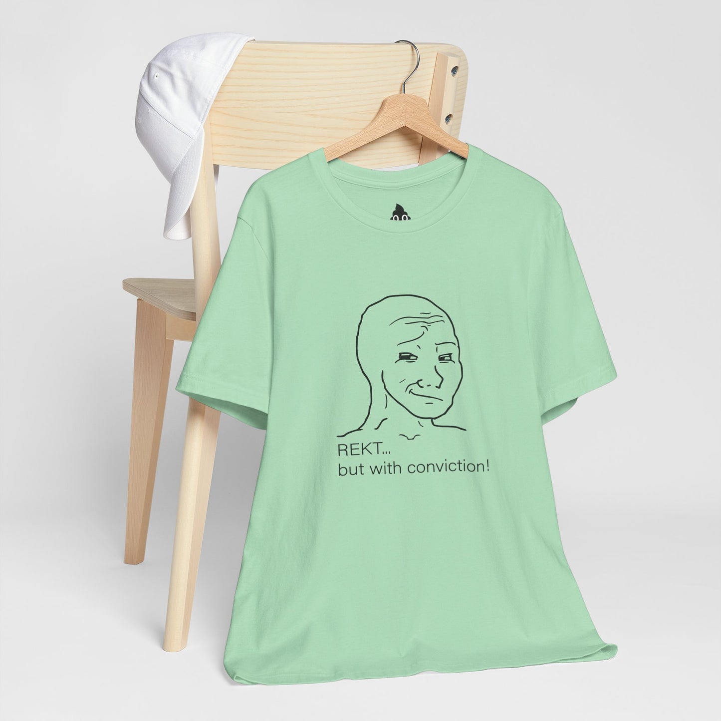 Smug Wojak “REKT With Conviction” Tee